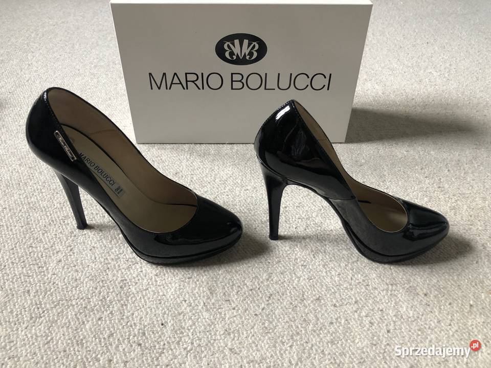 Szpilki lakierowane Mario Bolucci czarne rozmiar 24.5cm łódzkie Łódź