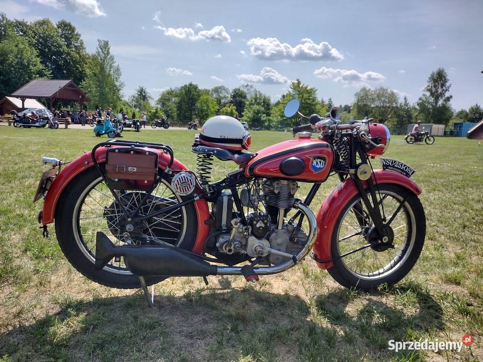 NSU 251 OSL 1938r zarejestrowany zabytek Mrągowo