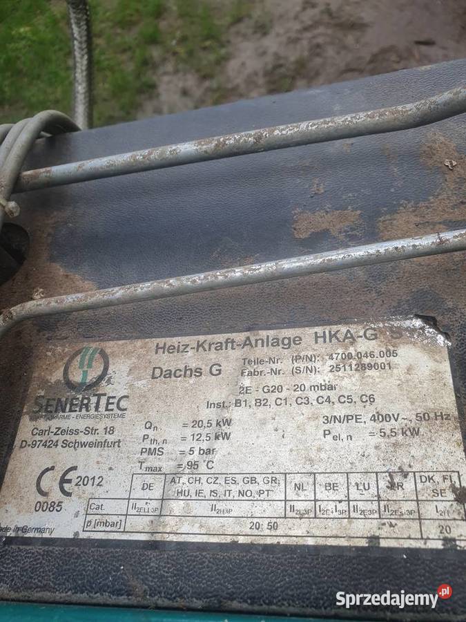 Kogenerator DACHSPrąd 55 kWCiepło 148 kW Gazowa Swarzędz