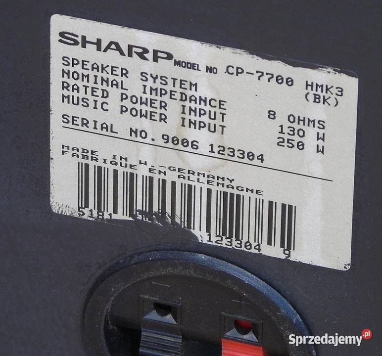 Kolumny stereo SHARP CP7700 śliczne i mocne 2 x podkarpackie