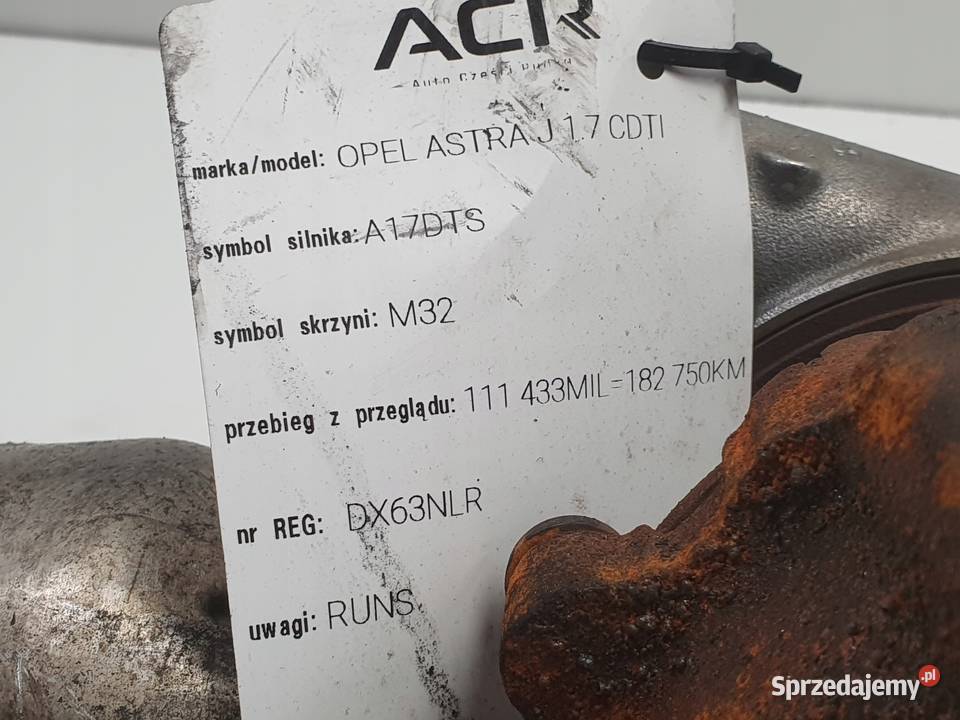 Opel Astra IV J 17 CDTI TURBOSPRĘŻARKA turbo Janów