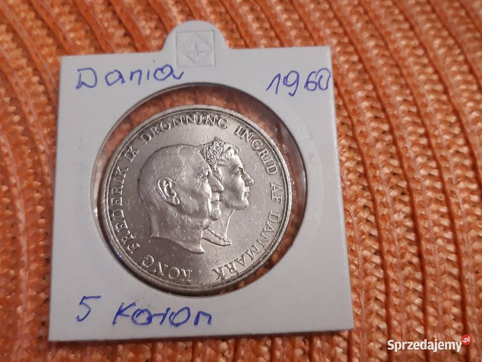 moneta srebrna Danii z 1960r podlaskie