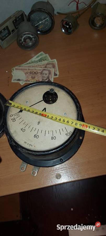Zabytkowy AMPEROMIERZ kolekcjonerski duży 16 i