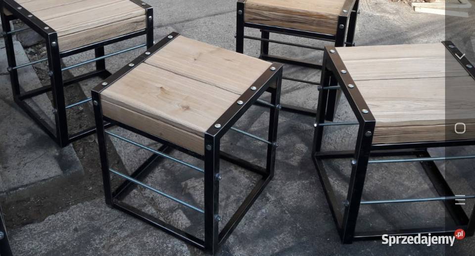 Industrialny taboret stołek krzesło mazowieckie