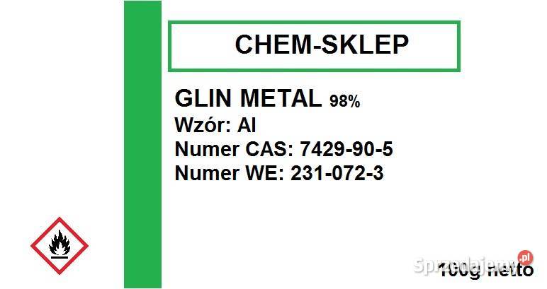 GlinAluminium METAL granulowany 999 czystości Produkcja Częstochowa sprzedam