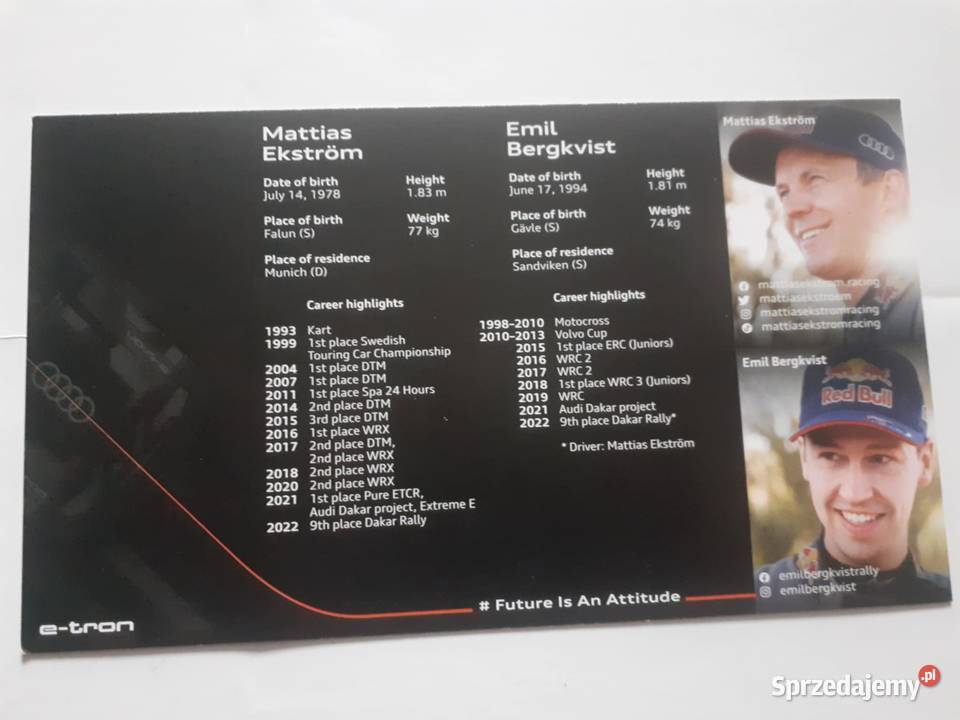 Karta Audi Dakar Team Warszawa sprzedam