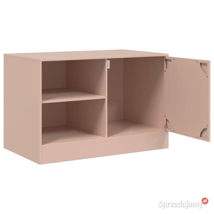 Szafka pod telewizor różowa 67x39x44 stalowa