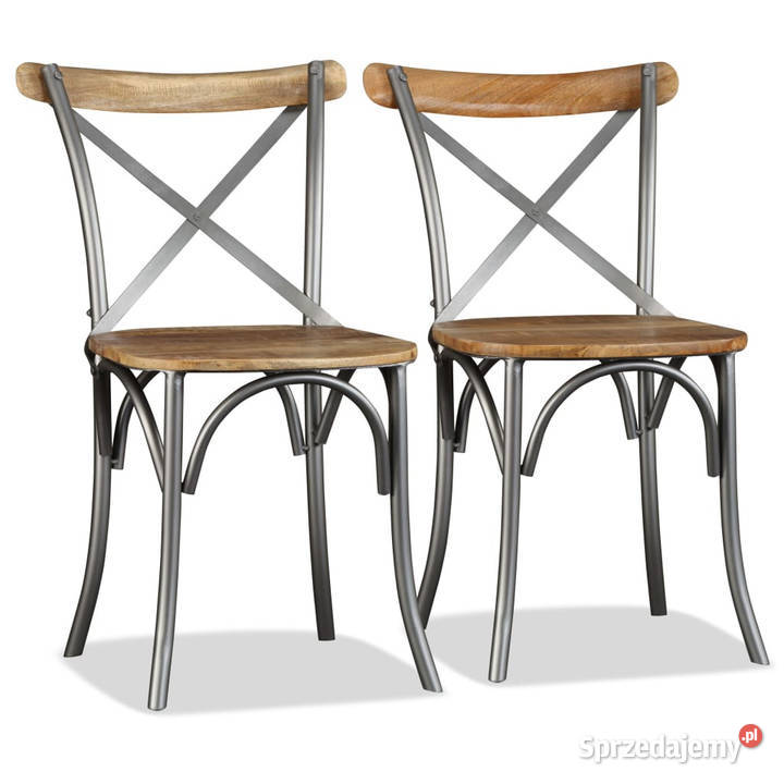 Krzesła stołowe 2 lite drewno mango WM244592