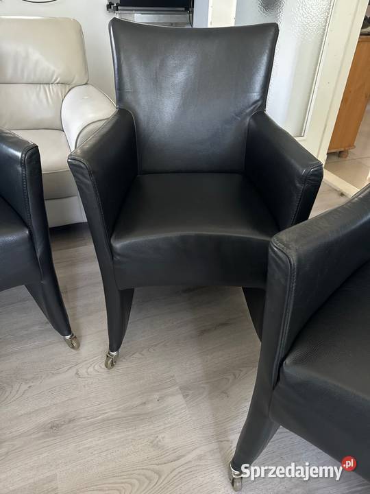 Fotel skórzany 4 Bert Plantagie sygnowany Długopole Dolne