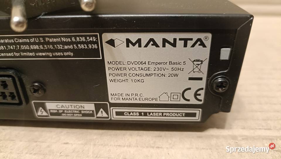 MANTA DVD064 Emperor Basic 5 z pilotem na części Poznań