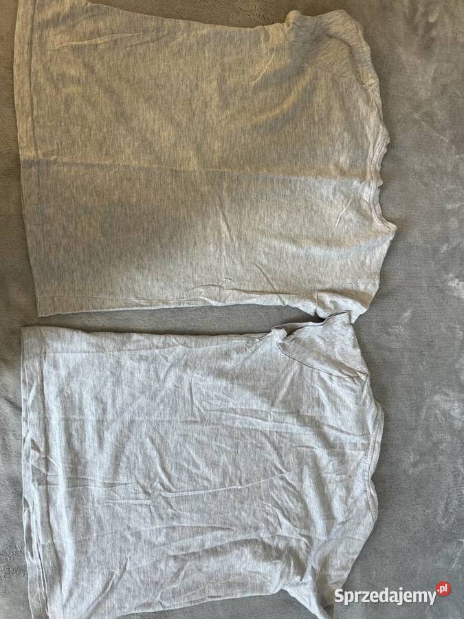 2 koszulki tshirt bluzki z krótkim rękawem szare Jasło