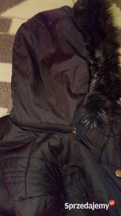 Duży pśłaszcz damski z kapturem ocieplany Kurtki i płaszcze Warszawa sprzedam