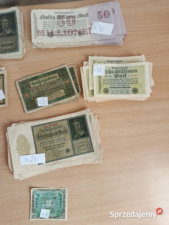Reichsmark zestaw 227 sztuk stare pieniądze śląskie Rybnik sprzedam