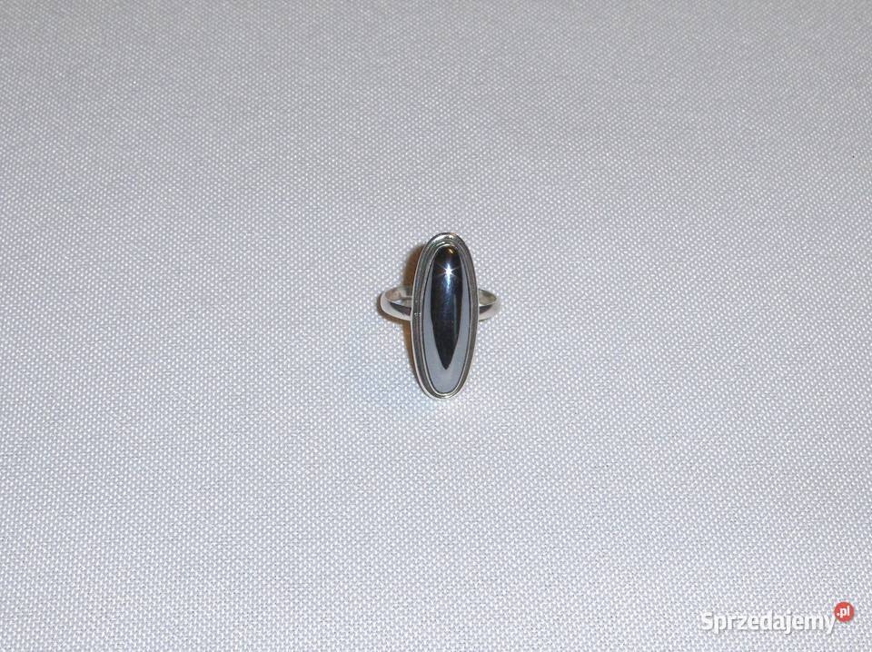 Srebrny pierścionek z hematytem R 1718 41 g Pierścionki łódzkie Łódź