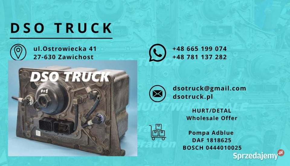 1818625 Bosch 0444010025 Pompa adblue Modul DAF Zawichost