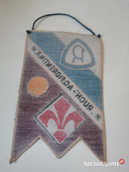Stary proporczyk Ruch Chorzów AC Fiorentina Antykwariat Katowice sprzedam