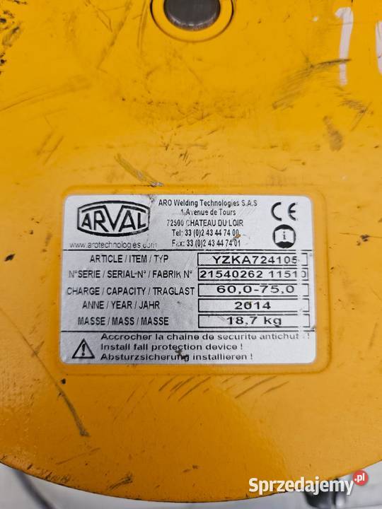 Balanser ARVAL zakres obciążenia 6075 wielkopolskie Krotoszyn