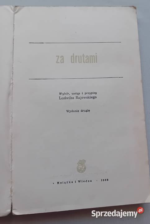 Antologia pamięci 19391945 drutami KiW 1965 r Antykwariat Koźminek