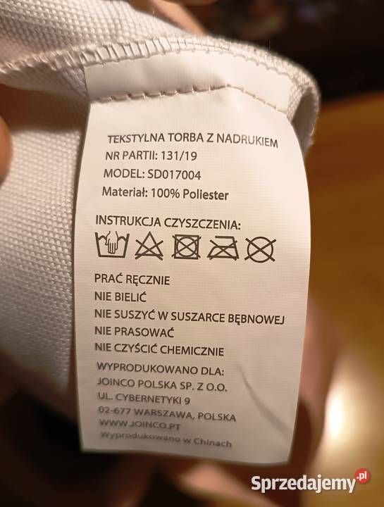 Torba różowa z nadrukiem Torby i torebki Łódź