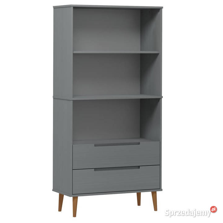 Szafka na książki MOLDE szara 85x35x1705 lita Warszawa