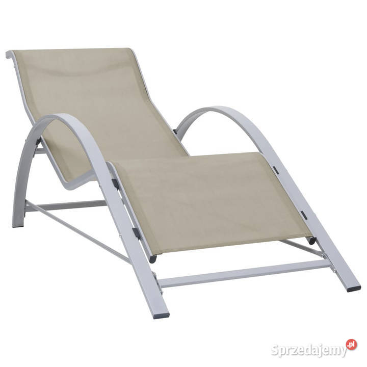 Leżaki ze stolikiem 2 aluminium kremowe WM310536 mazowieckie Warszawa sprzedam