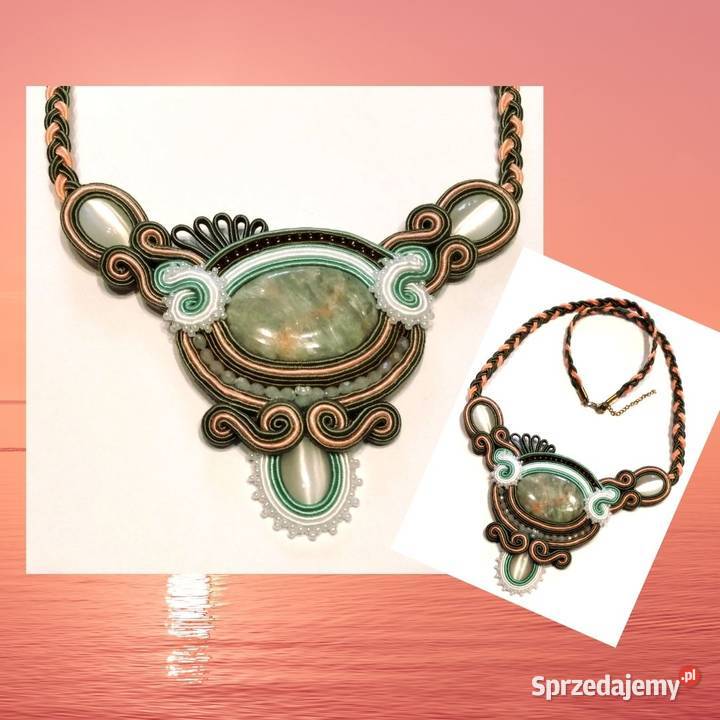 PASTELOWY NASZYJNIK Z KWARCEM SUTASZ Naszyjniki Zegarki i Biżuteria mazowieckie