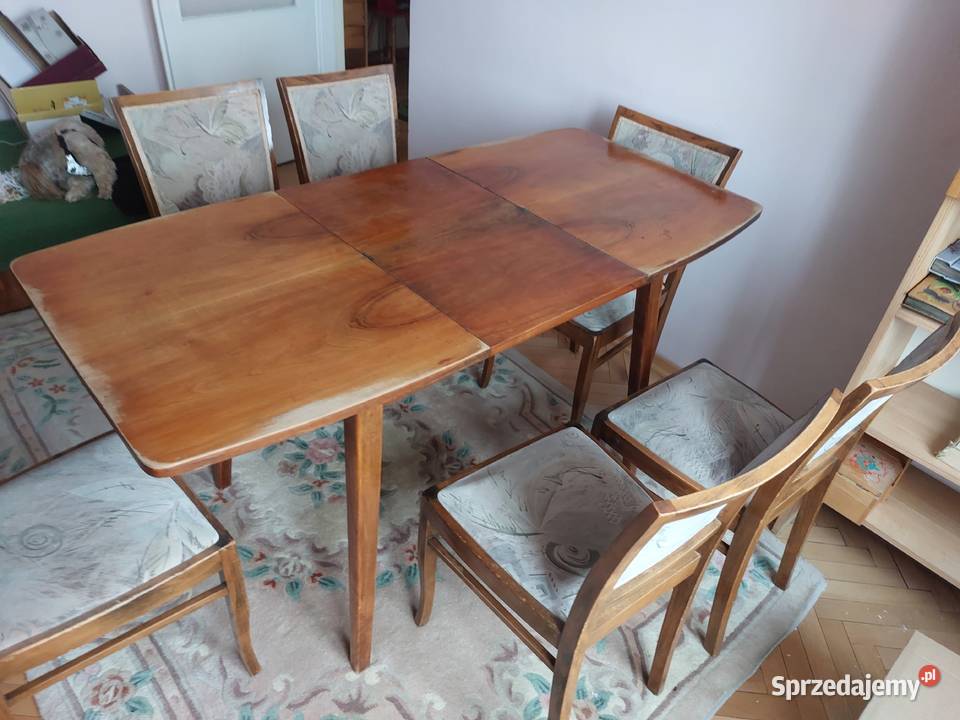 Stół drewniany 6 krzeseł drewnianych Kielce
