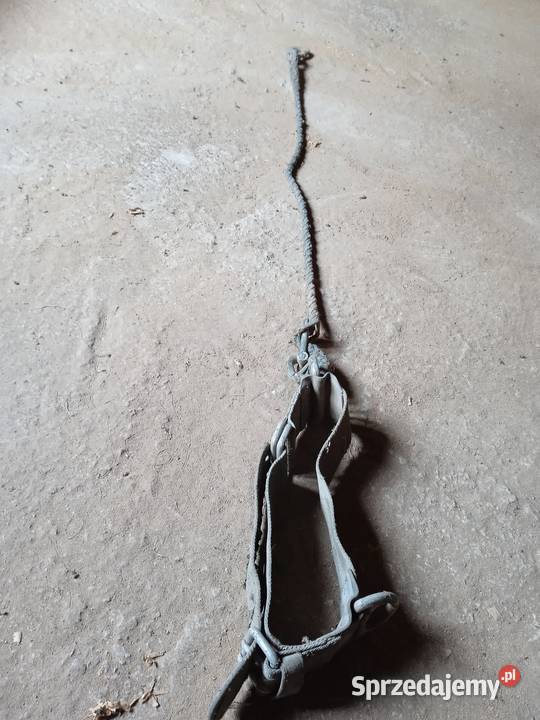 Zabytkowy pas z liną asekuracyjną