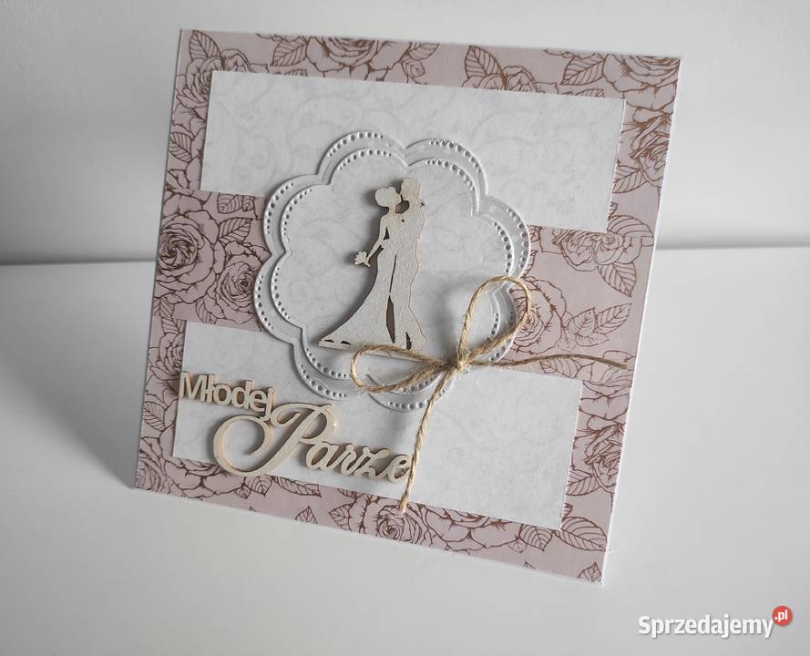 Kartka ręcznie robiona na Ślub handmade Łódź sprzedam