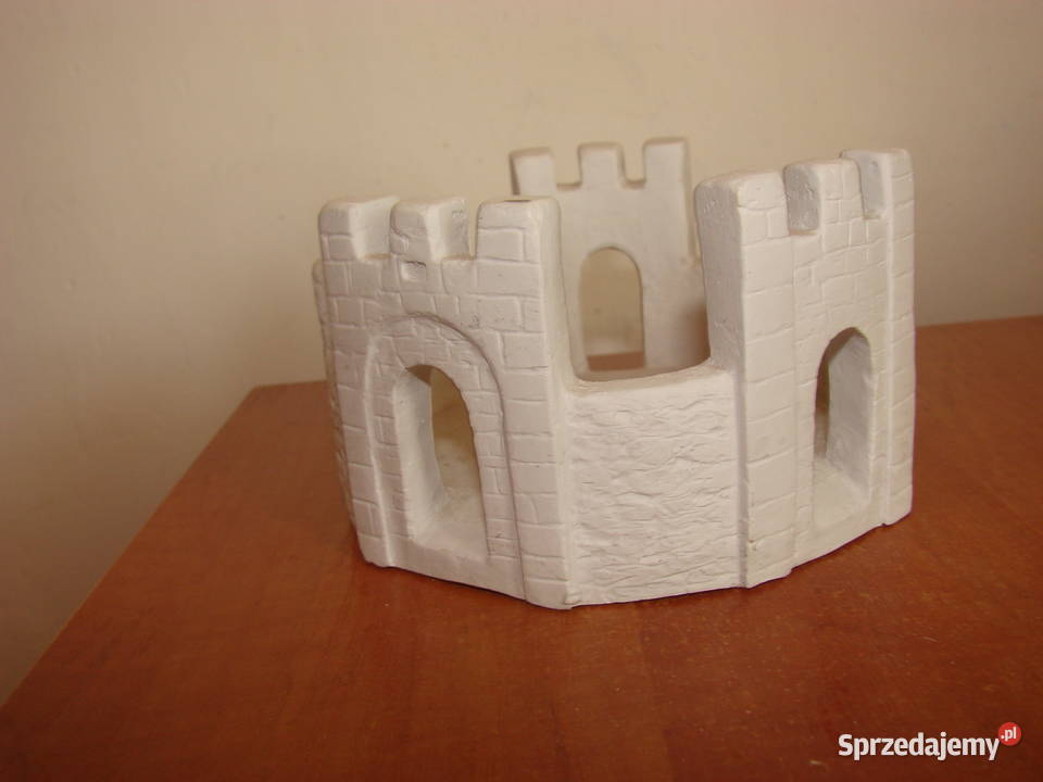 szwedzki ceramiczny świecznik biały Pruszcz Gdański