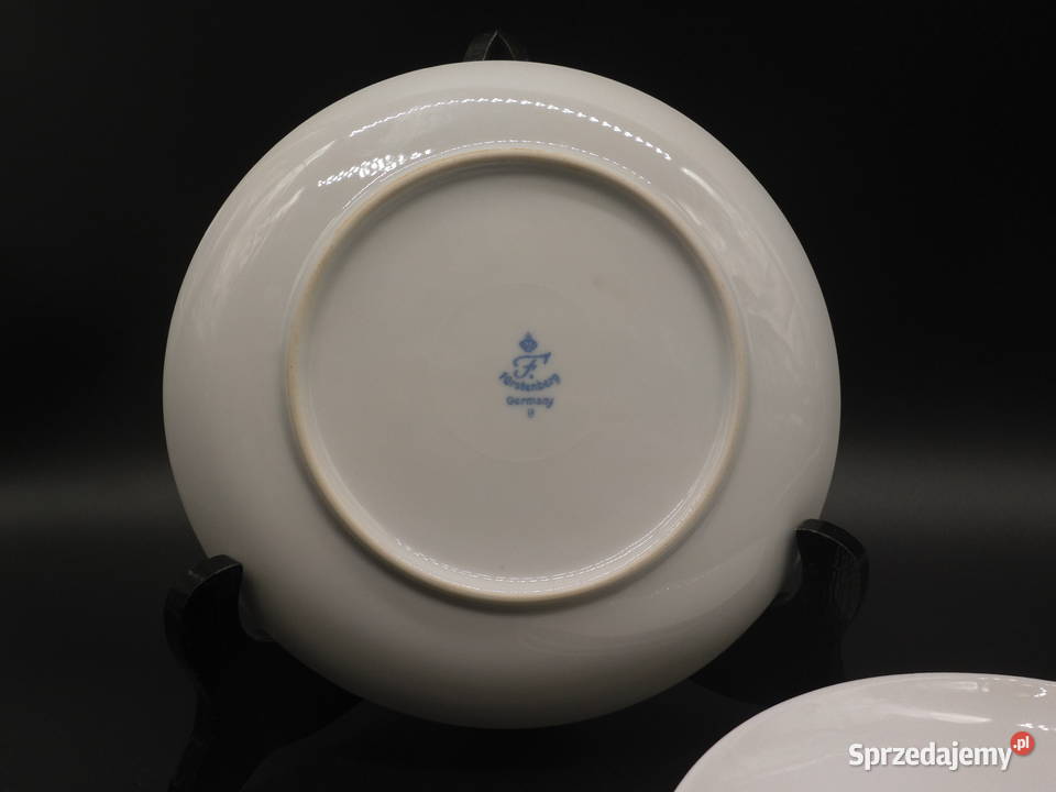 Furstenberg Talerzyki białe przystawkowe 4 Porcelana i szkło Raszków