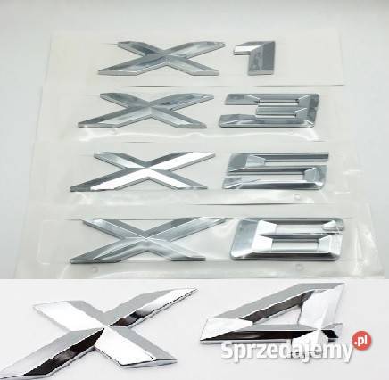 Nowy znaczek X3 X4 X5 X6 srebrny czarny emblemat Zamość