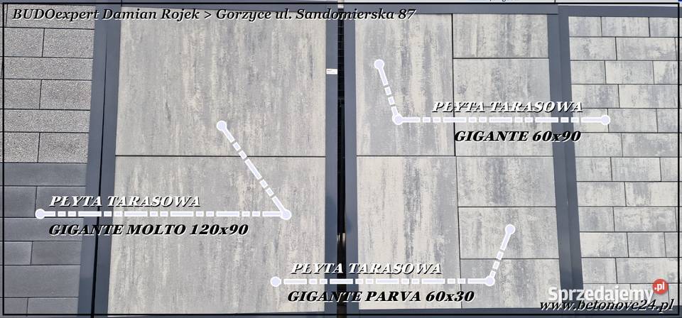 Płyta tarasowa GIGANTE MOLTO format XXL 120x90 Gorzyce
