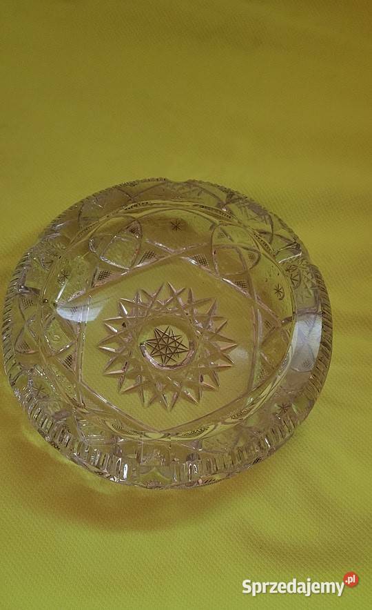 Kryształowa popielniczka ozdobna PRL IRENA Świecie