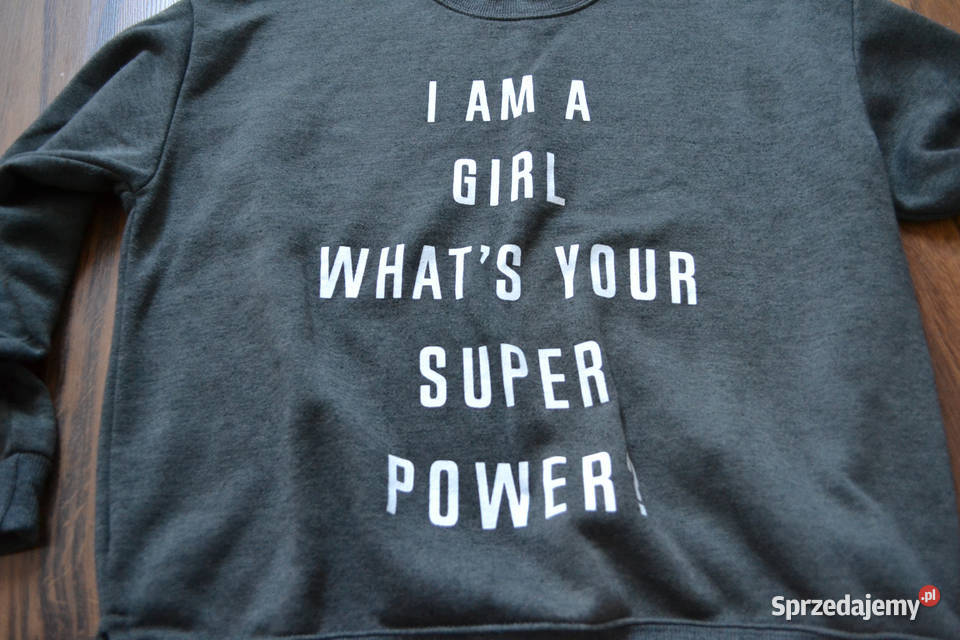 szara bluza z napisami M 38 modna szary/srebrny mazowieckie Warszawa