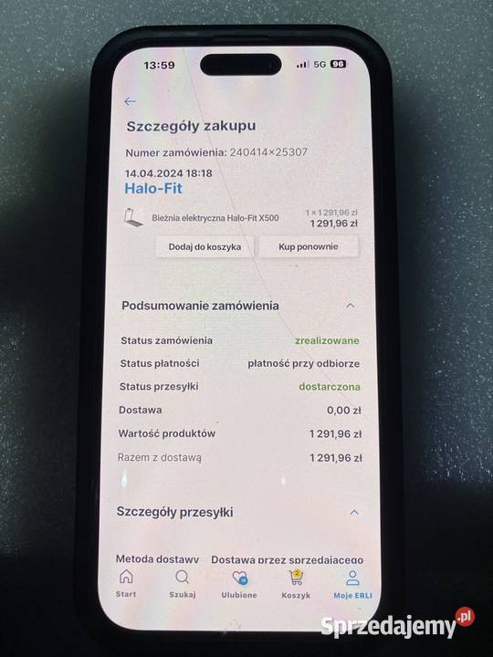 Bieżnia składana hallo fit x500 Łódź sprzedam