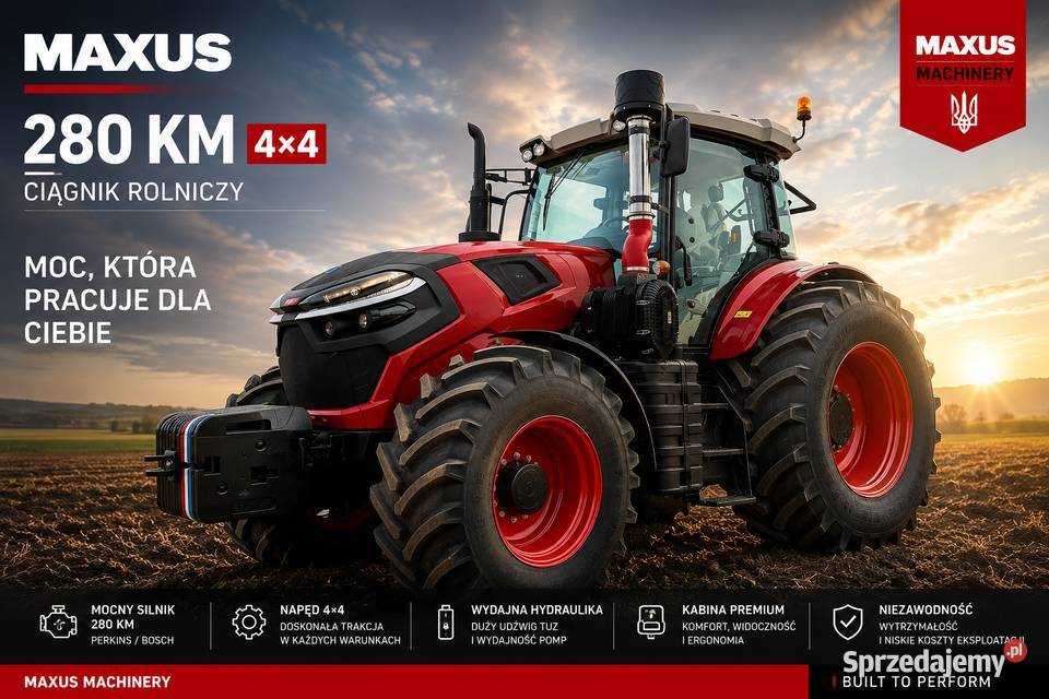MAXUS 280 4x4 NOWY CIĄGNIK ROLNICZY KLASY Aleksandrów Łódzki