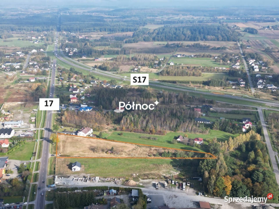 Działka komercyjna krajowej 17 i S17 90m Dąbrowa Tomaszowska
