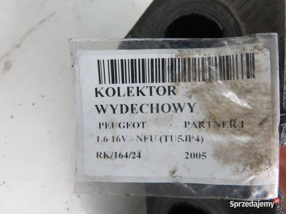 KOLEKTOR WYDECHOWY PEUGEOT PARTNER I 16 16V NFU małopolskie