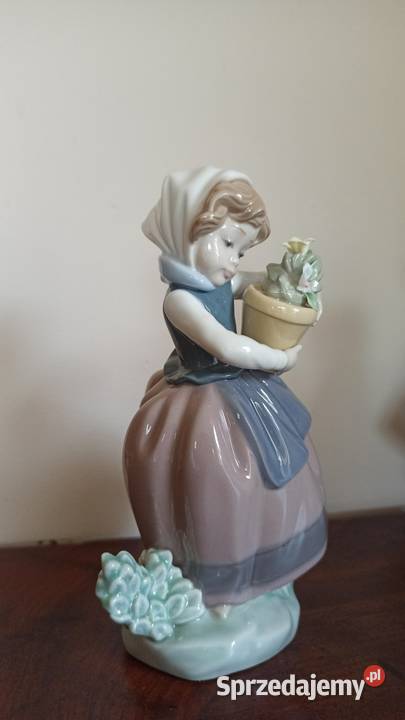 Figurka dziewczynki z doniczką Lladro Projekt Gdańsk sprzedam