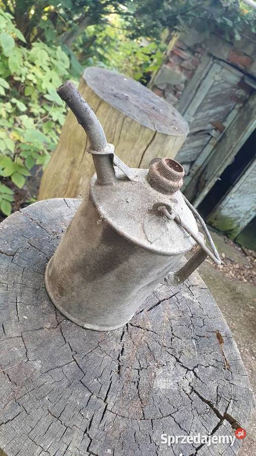 Olejarka duża bańka kanka oliwiarka stara Warszawa