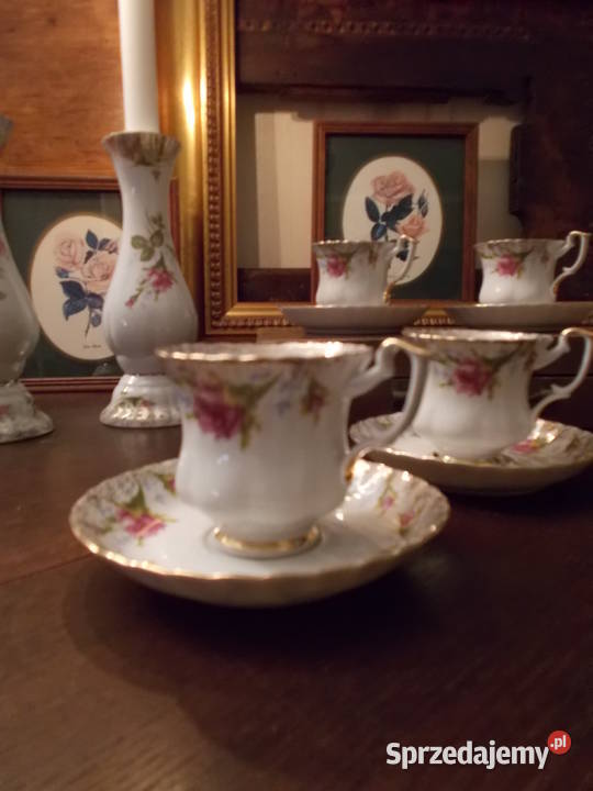 Chodzież Filiżanka Różyczki Filiżanki PRL Porcelana i szkło Szczecin