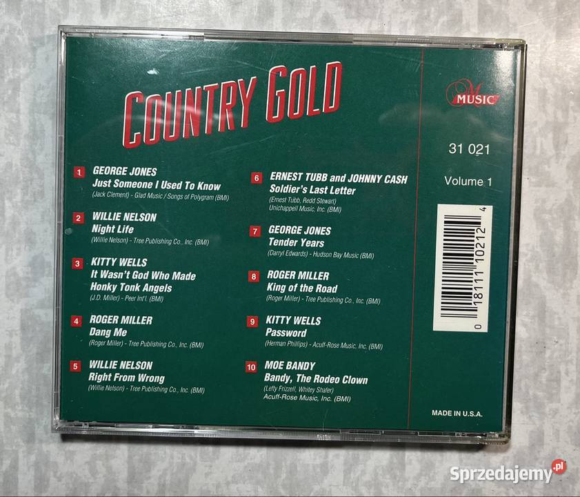 Płyta CD Country Gold 1 płyta Grudziądz sprzedam