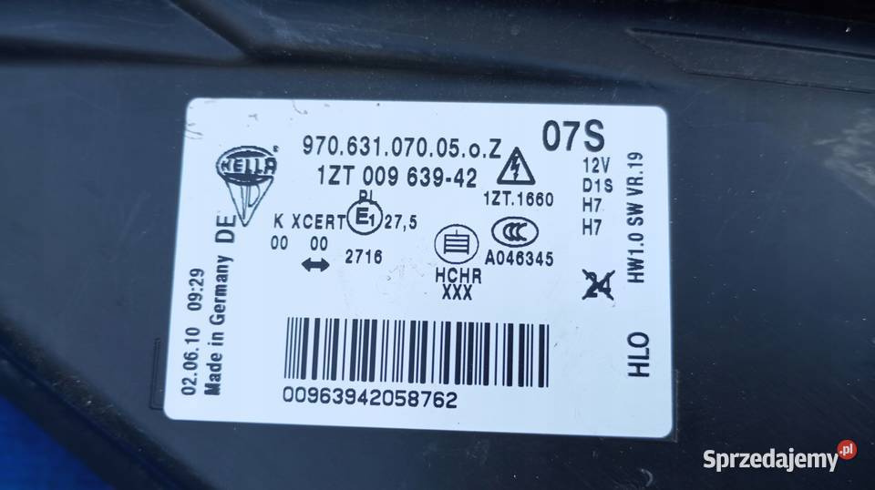 LAMPA PRAWY PRZÓD XENON EU PORSCHE PANAMERA 970 Nowy Tomyśl