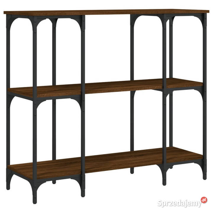 Stolik konsolowy brązowy dąb 102x35x90 WM834149 Warszawa