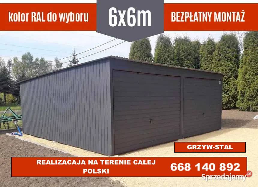 Garaż Blaszany JEDNOSPADOWY Grafit RAL Garaże Toruń