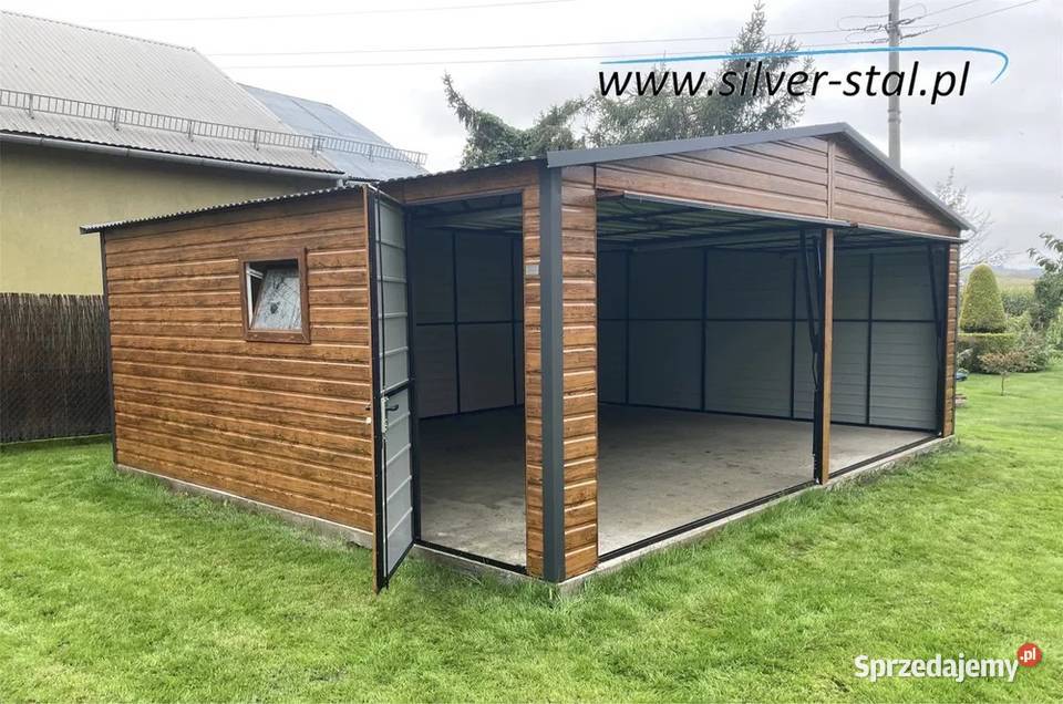 Garaż blaszany drewnopodobny 65m x 55m Sprzedaż małopolskie Limanowa