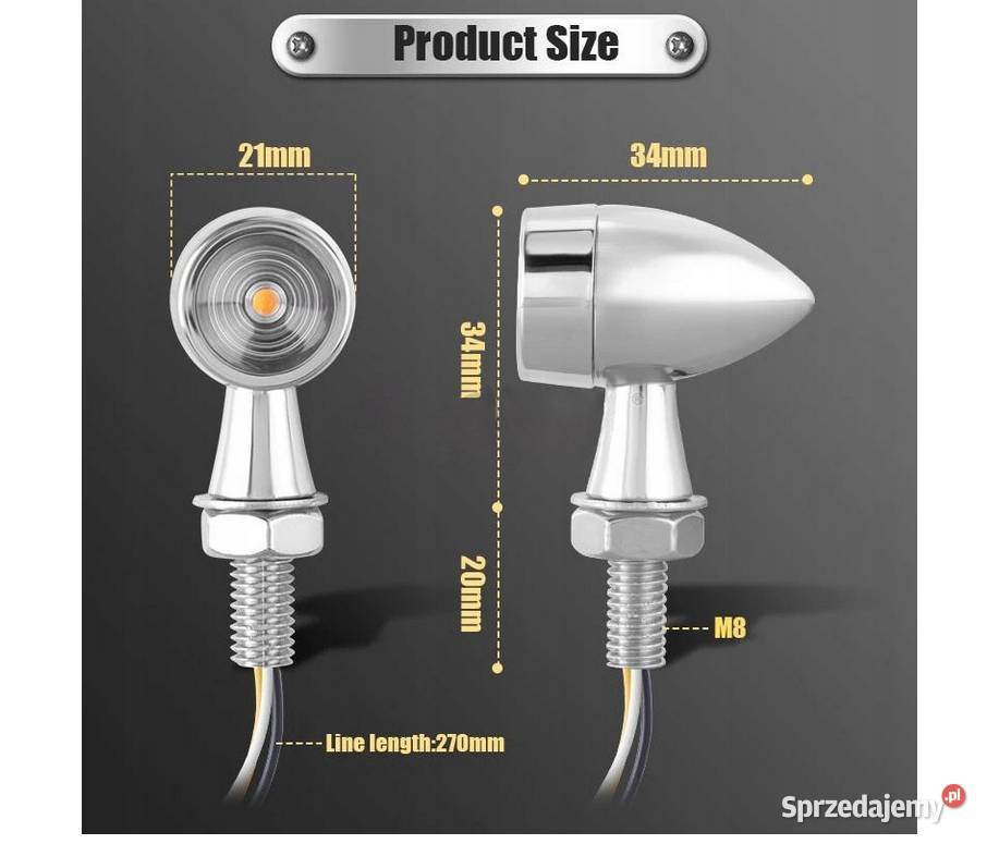 KIERUNKOWSKAZY MOTOCYKLOWE MINI METAL