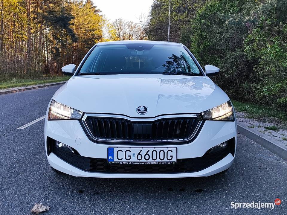 Skoda Scala TSi 115 MY salon bezwypadkowa serwis biały kujawsko-pomorskie Grudziądz
