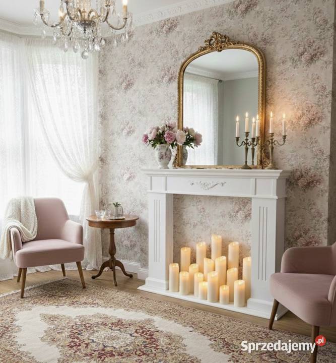 portal kominkowy atrapa kominka Schabby KONSOLA Warszawa sprzedam